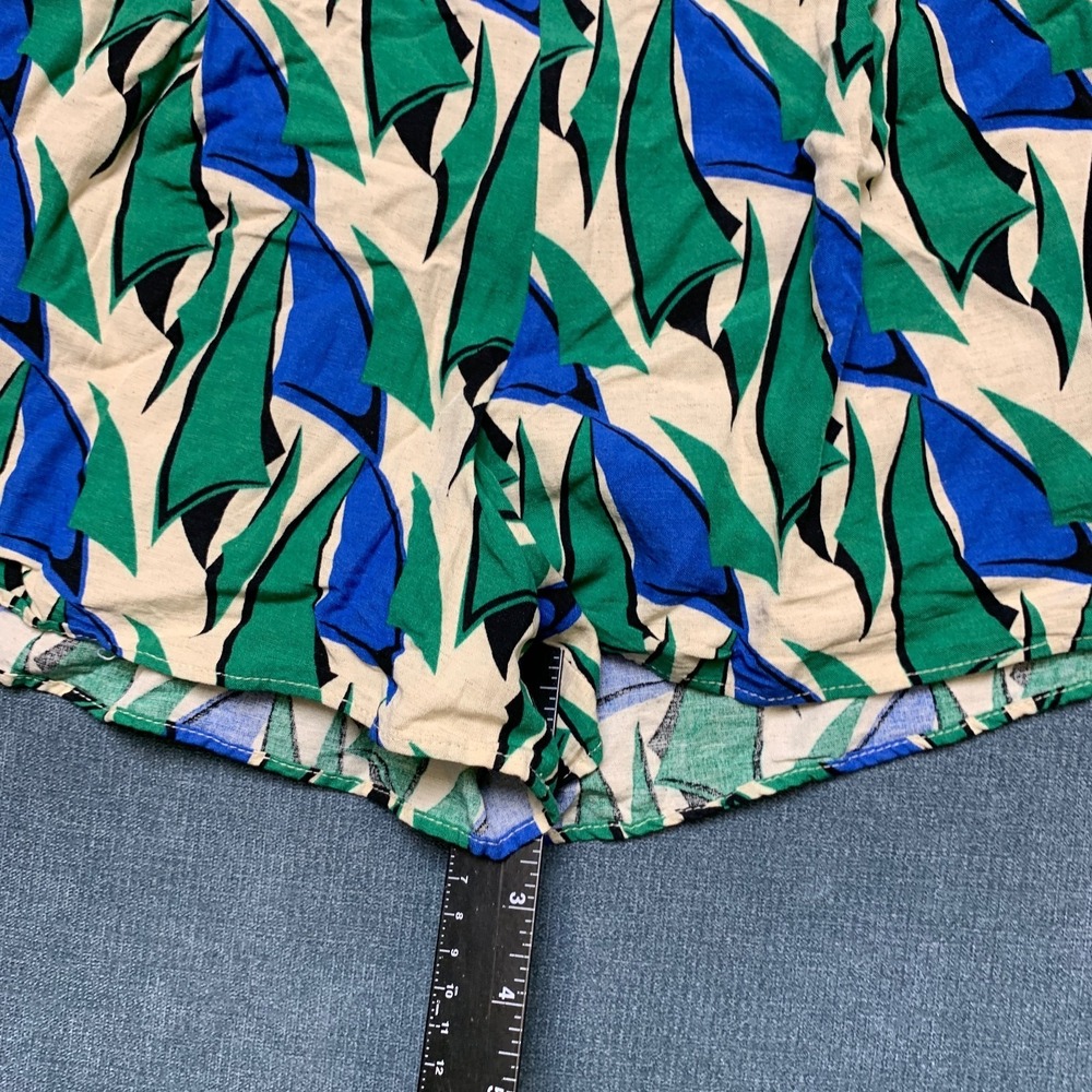 Zara Shorts Womens XS Multicolor Geometric High Waisted Back Zip Flowy Bottoms - Picture 9 of 15